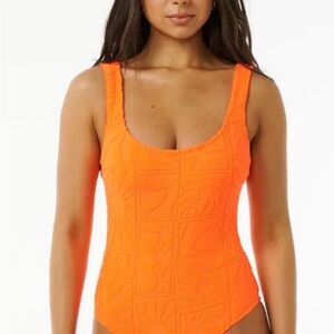 Rip Curl Bright Orange One-Piece Swimsuit